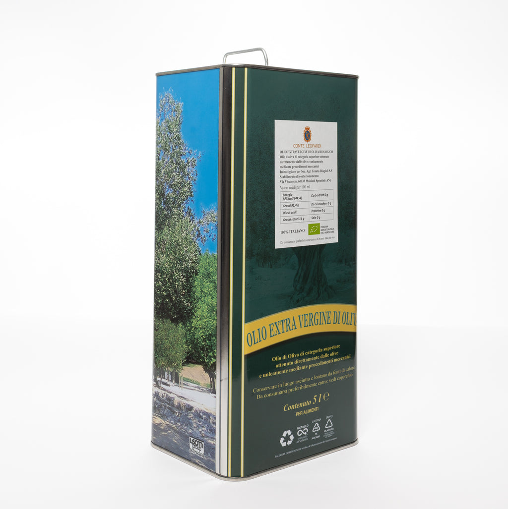 Organic Extra Virgin Olive Oil - 5l