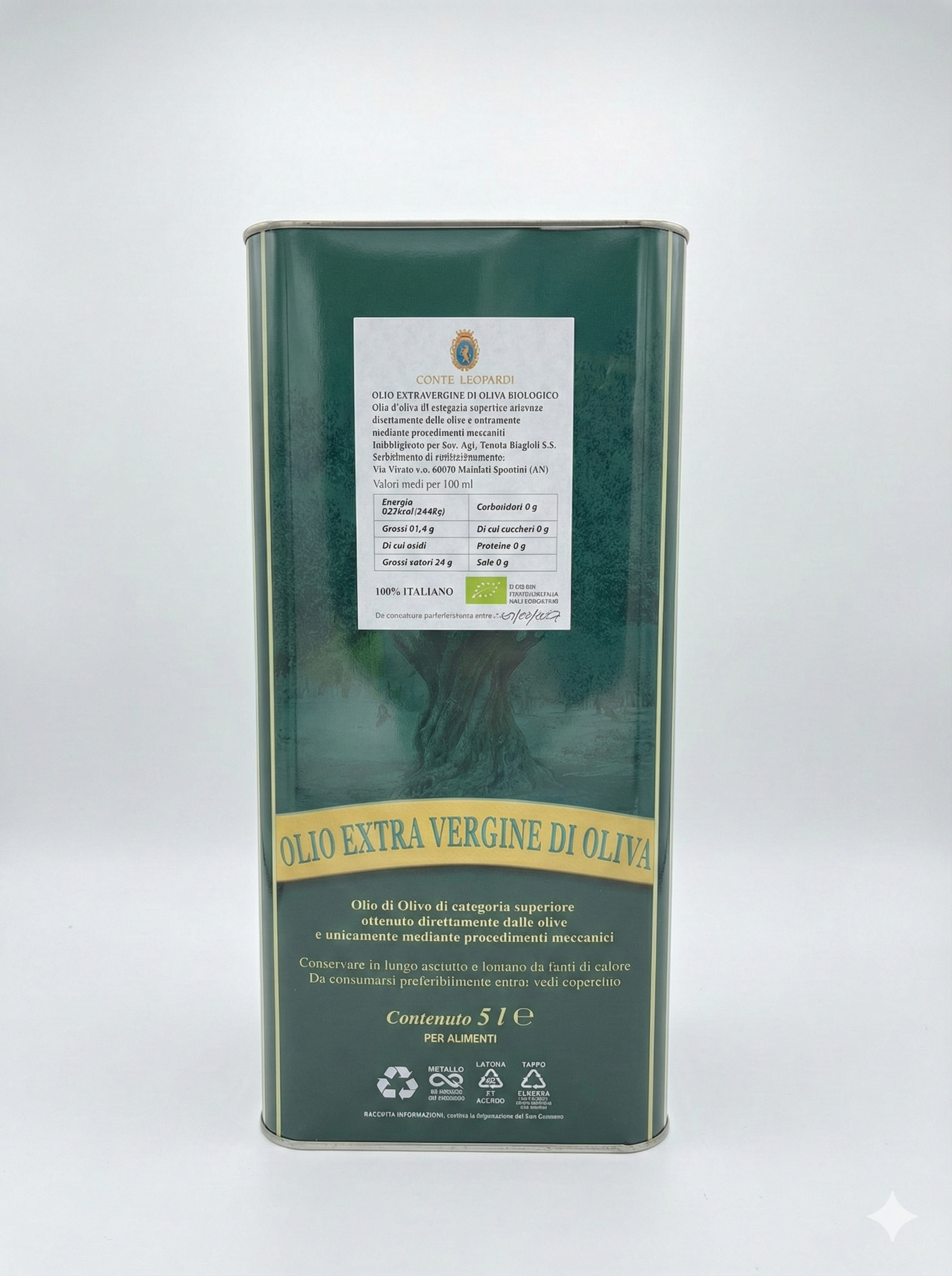 Olio Bio Extravergine D'Oliva - 5l